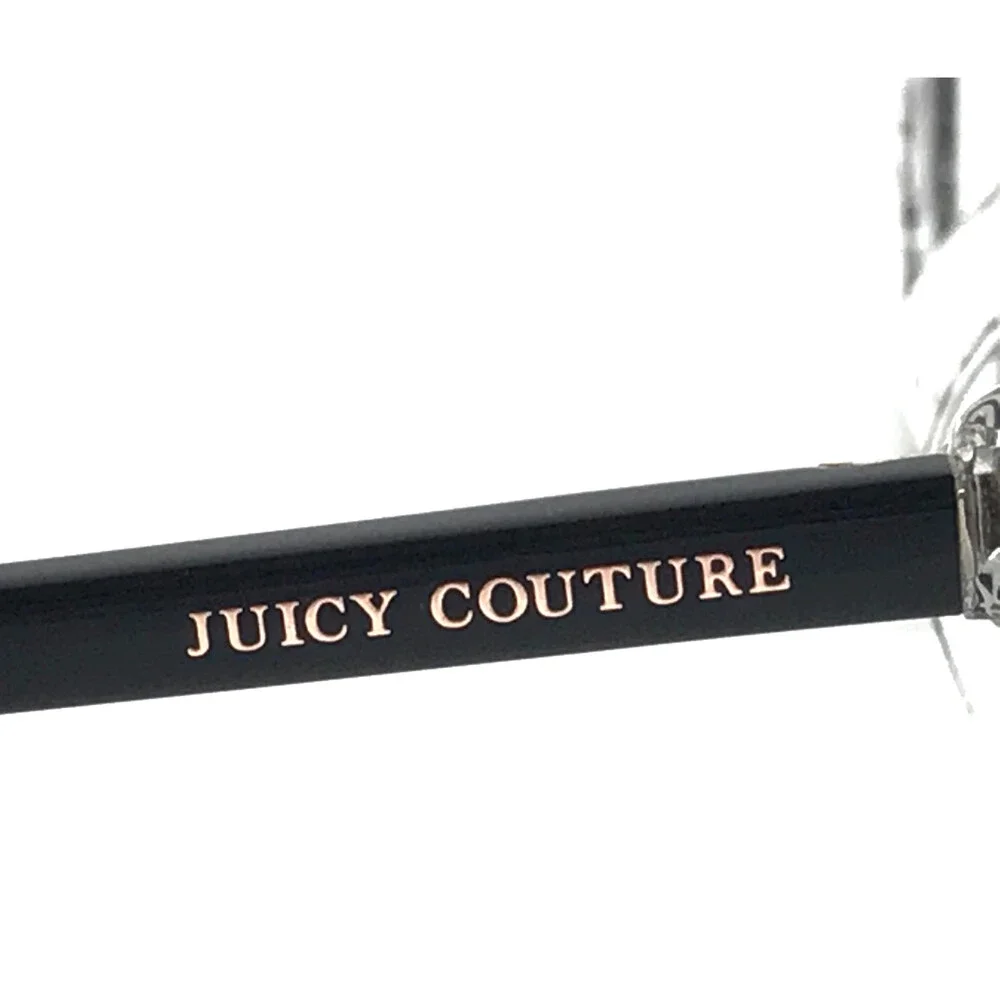 Juicy Couture Eyeglasses Frames JU310 807 Black White Cat Eye Full Rim 50-17-135